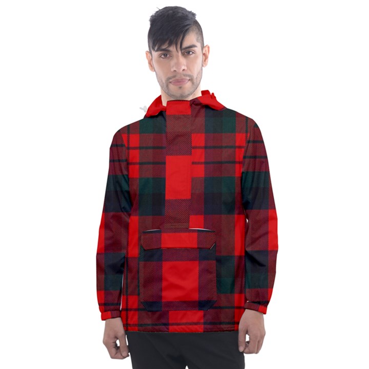 Macduff Modern Tartan 2 Men s Front Pocket Pullover Windbreaker