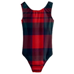 Macduff Modern Tartan 2 Kids  Cut-out Back One Piece Swimsuit