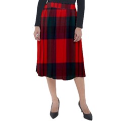 Macduff Modern Tartan 2 Classic Velour Midi Skirt  by tartantotartansallreddesigns