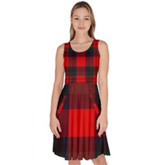 Macduff Modern Tartan 2 Knee Length Skater Dress With Pockets by tartantotartansallreddesigns