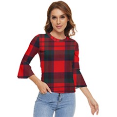 Macduff Modern Tartan 2 Bell Sleeve Top