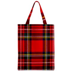 Stewart Royal Modern Heavy Weight Tartan Zipper Classic Tote Bag by tartantotartansred2