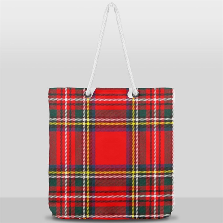 Stewart Royal Modern Heavy Weight Tartan Full Print Rope Handle Tote (Large)