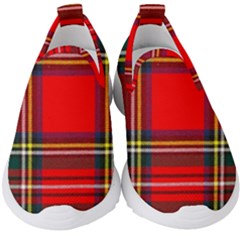 Stewart Royal Modern Heavy Weight Tartan Kids  Slip On Sneakers by tartantotartansred2