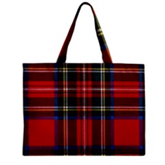 Stewart Royal Modern Tartan Zipper Mini Tote Bag by tartantotartansred2