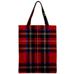 Stewart Royal Modern Tartan Zipper Classic Tote Bag by tartantotartansred2