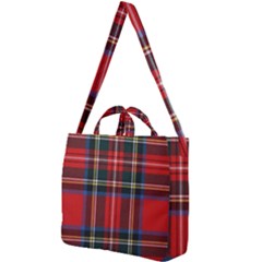 Stewart Royal Modern Tartan Square Shoulder Tote Bag by tartantotartansred2