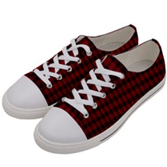 Tartan Red Men s Low Top Canvas Sneakers by tartantotartansreddesign2