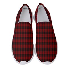 Tartan Red Women s Slip On Sneakers by tartantotartansreddesign2