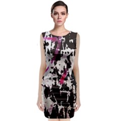 Chaos At The Wall Sleeveless Velvet Midi Dress