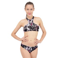 Chaos At The Wall High Neck Bikini Set