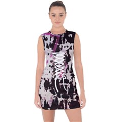 Chaos At The Wall Lace Up Front Bodycon Dress by DimitriosArt