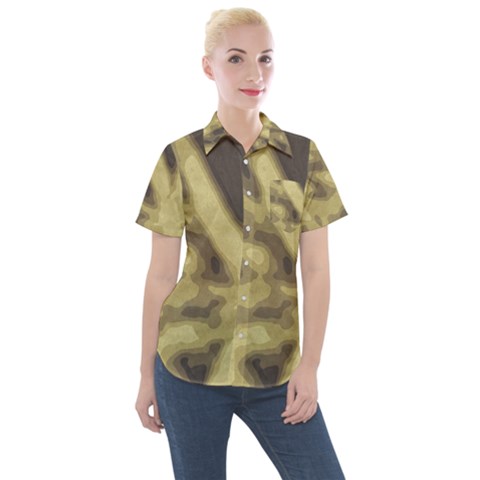 Glowing Stars Women s Short Sleeve Pocket Shirt by DimitriosArt