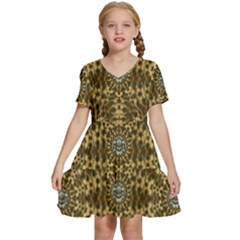 Soft As A Kitten Kids  Short Sleeve Tiered Mini Dress