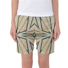 Abstract Pattern Geometric Backgrounds   Women s Basketball Shorts by Eskimos