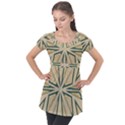 Abstract pattern geometric backgrounds   Puff Sleeve Tunic Top View1