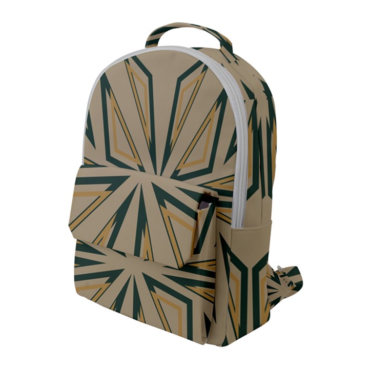 Abstract pattern geometric backgrounds   Flap Pocket Backpack (Large)