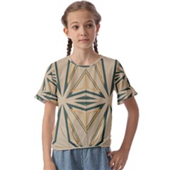 Abstract Pattern Geometric Backgrounds   Kids  Cuff Sleeve Scrunch Bottom Tee