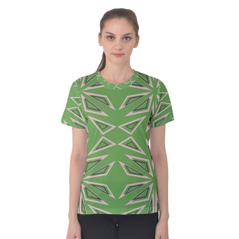 Abstract Pattern Geometric Backgrounds   Women s Cotton Tee by Eskimos