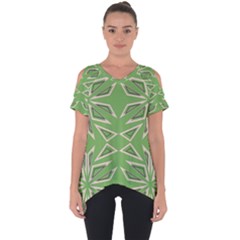 Abstract Pattern Geometric Backgrounds   Cut Out Side Drop Tee by Eskimos