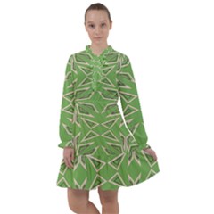 Abstract Pattern Geometric Backgrounds   All Frills Chiffon Dress by Eskimos