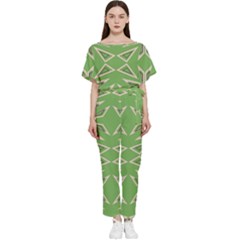 Abstract Pattern Geometric Backgrounds   Batwing Lightweight Chiffon Jumpsuit by Eskimos