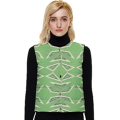 Abstract Pattern Geometric Backgrounds   Women s Short Button Up Puffer Vest