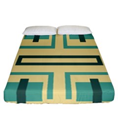 Abstract Pattern Geometric Backgrounds   Fitted Sheet (california King Size) by Eskimos