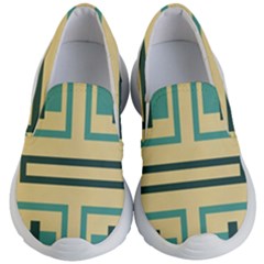 Abstract Pattern Geometric Backgrounds   Kids Lightweight Slip Ons by Eskimos