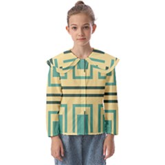 Abstract Pattern Geometric Backgrounds   Kids  Peter Pan Collar Blouse by Eskimos