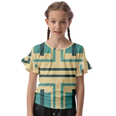 Abstract Pattern Geometric Backgrounds   Kids  Cut Out Flutter Sleeves