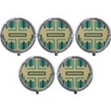 Abstract pattern geometric backgrounds   Mini Round Pill Box (Pack of 5) View1