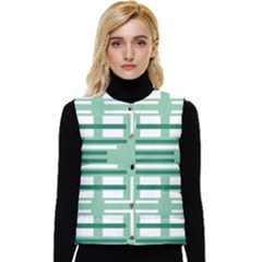 Abstract Pattern Geometric Backgrounds   Women s Short Button Up Puffer Vest