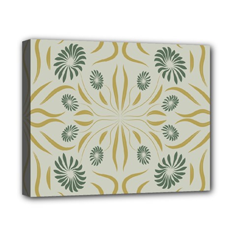 Floral Folk Damask Pattern Fantasy Flowers  Canvas 10  X 8  (stretched) by Eskimos