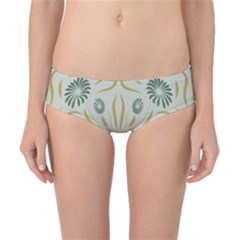 Floral Folk Damask Pattern Fantasy Flowers  Classic Bikini Bottoms by Eskimos