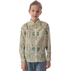 Floral Folk Damask Pattern Fantasy Flowers  Kids  Long Sleeve Shirt by Eskimos