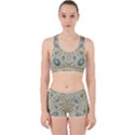 Floral folk damask pattern Fantasy flowers  Work It Out Gym Set View1