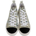 Floral folk damask pattern Fantasy flowers  Men s Mid-Top Canvas Sneakers View1