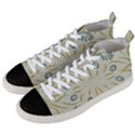 Floral folk damask pattern Fantasy flowers  Men s Mid-Top Canvas Sneakers View2