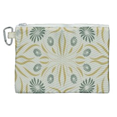 Floral Folk Damask Pattern Fantasy Flowers  Canvas Cosmetic Bag (xl) by Eskimos