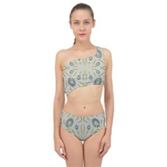 Floral Folk Damask Pattern Fantasy Flowers  Spliced Up Two Piece Swimsuit by Eskimos