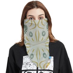 Floral Folk Damask Pattern Fantasy Flowers  Face Covering Bandana (triangle) by Eskimos