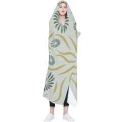 Floral Folk Damask Pattern Fantasy Flowers  Wearable Blanket by Eskimos