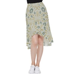 Floral Folk Damask Pattern Fantasy Flowers  Frill Hi Low Chiffon Skirt by Eskimos