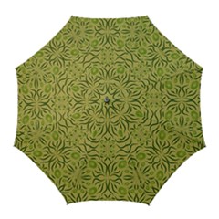 Floral Folk Damask Pattern Fantasy Flowers  Golf Umbrellas by Eskimos