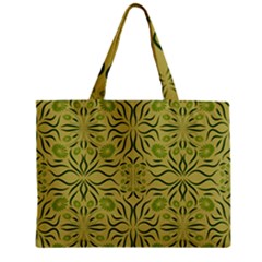 Floral Folk Damask Pattern Fantasy Flowers  Zipper Mini Tote Bag by Eskimos