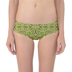 Floral Folk Damask Pattern Fantasy Flowers  Classic Bikini Bottoms by Eskimos