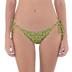 Floral Folk Damask Pattern Fantasy Flowers  Reversible Bikini Bottom by Eskimos