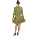 Floral folk damask pattern Fantasy flowers  Long Sleeve Panel Dress View2