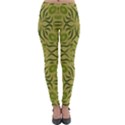 Floral folk damask pattern Fantasy flowers  Lightweight Velour Leggings View1